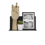 Magnetische wandplank zwart medium