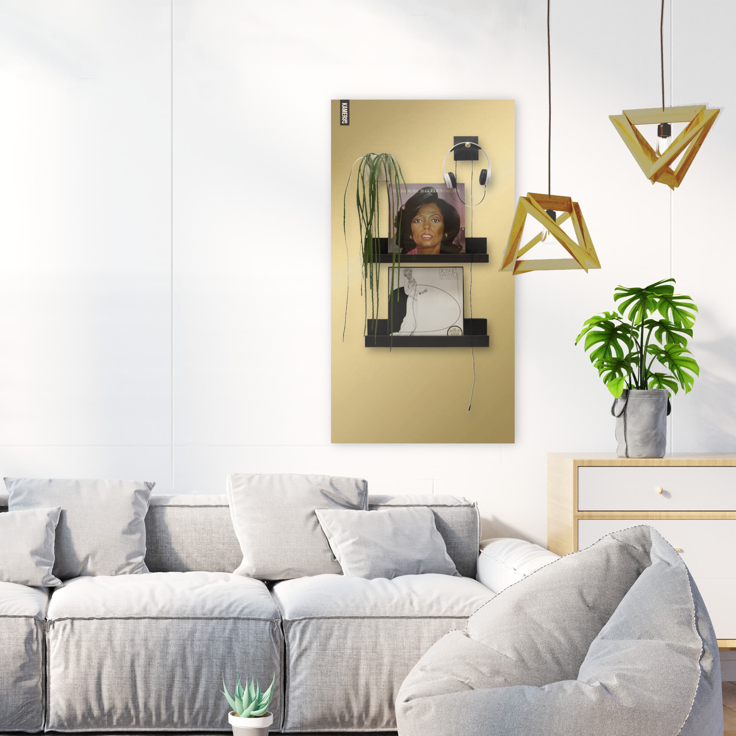 Magnetisch krijtbord - goud - Afbeelding 2