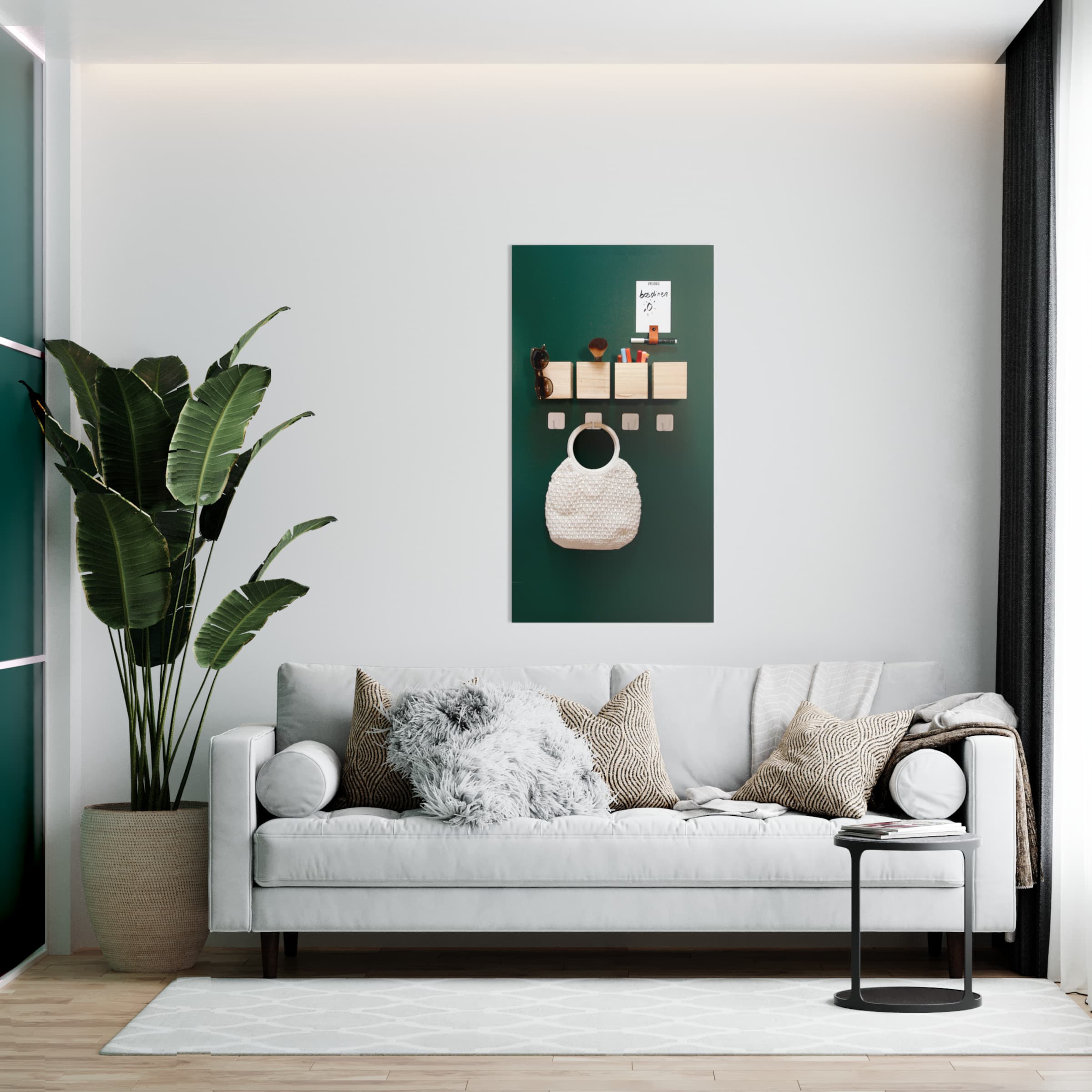 Magnetisch krijtbord - mosgroen - Afbeelding 2