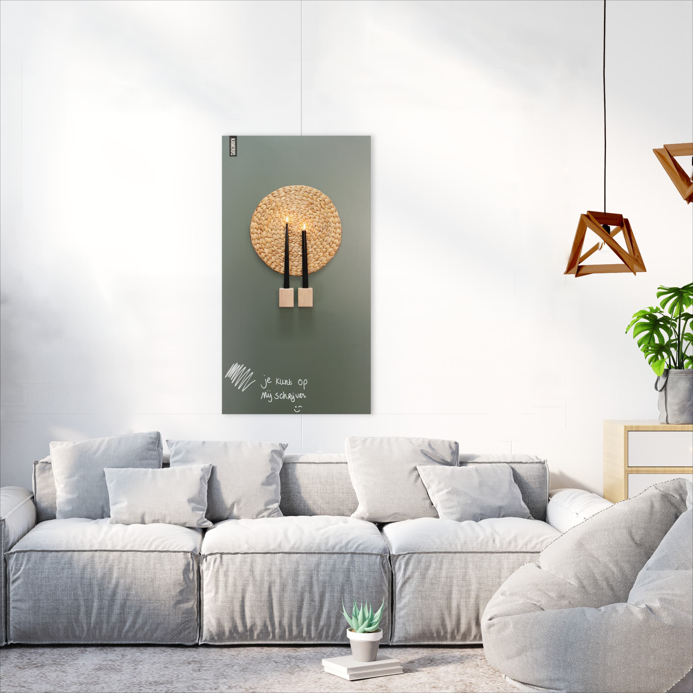 Magnetisch whiteboard - olijfgroen - Afbeelding 2