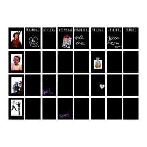 Family weekplanning zwart magnetisch 10x15 (32)
