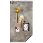 Magnetisch designbehang- luxe beton grijs