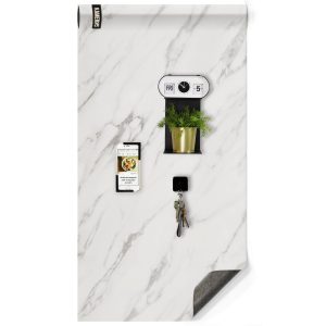 Magnetisch designbehang- luxe marmer wit