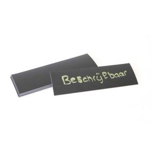 Magneetlabels beschrijfbaar zwart (8)
