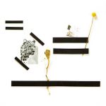 Set leren magneetstrips zwart (7)