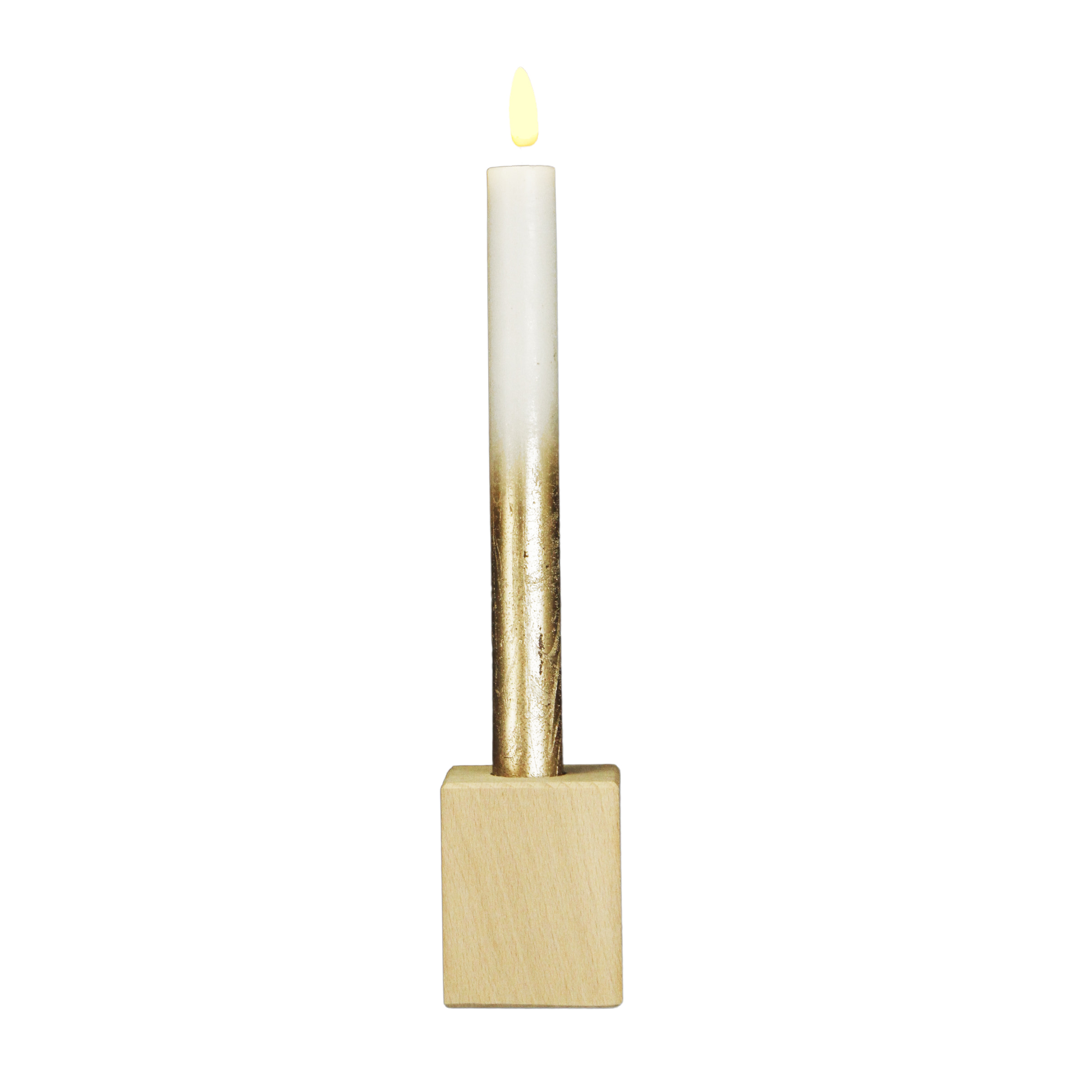 Magnetische kaarshouder (hout)- inclusief kaars