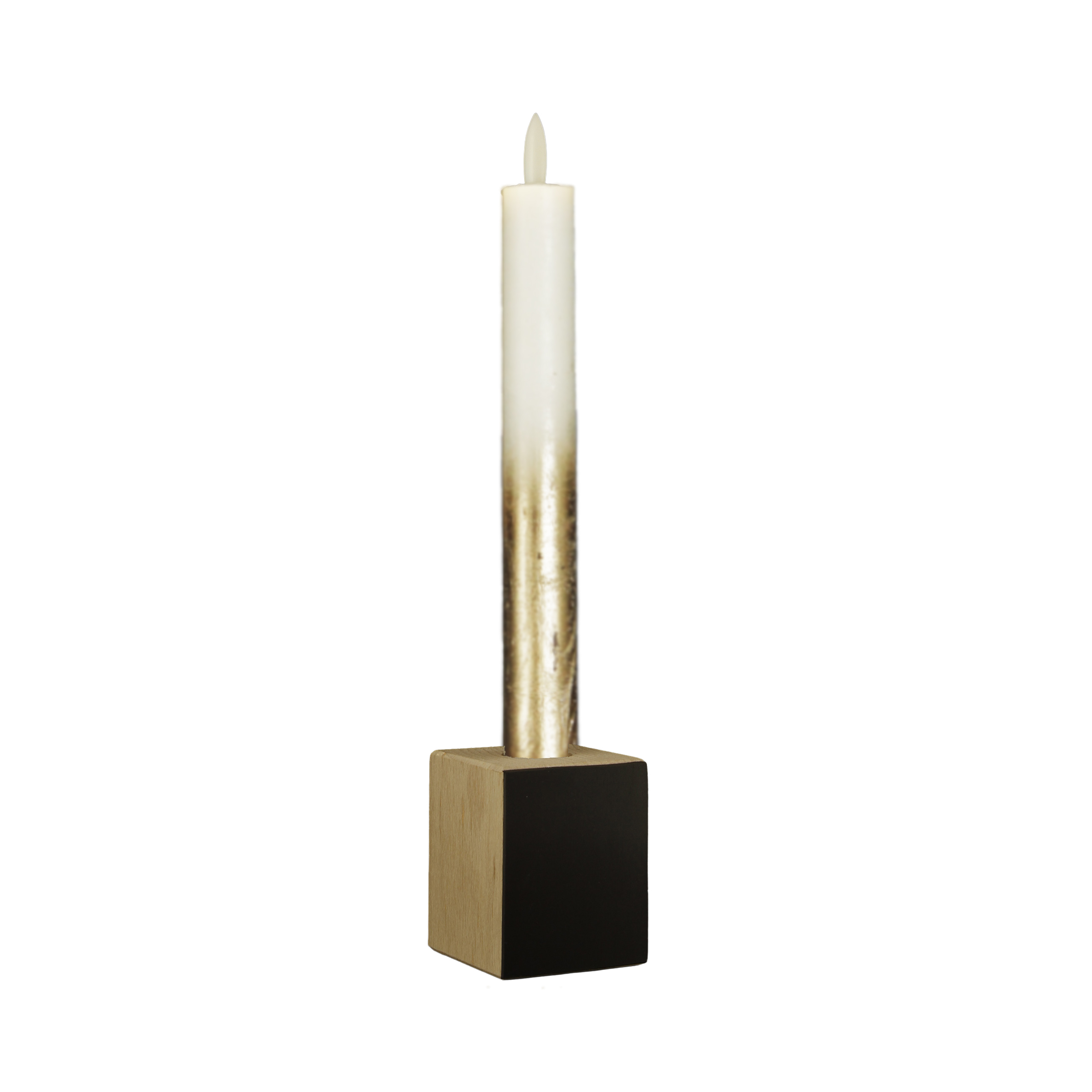 Magnetische kaarshouder (hout)- inclusief kaars - Afbeelding 4