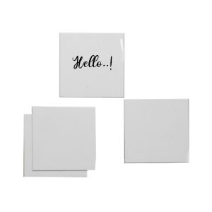 Magnetische post-its 9x9 cm lichtgrijs