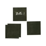Magnetische post-its 9x9 cm zwart