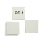 Magnetische post-its 9x9 cm wit