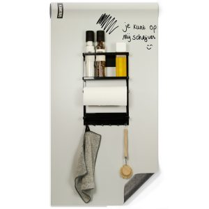 Magnetisch krijtbehang- luxe offwhite