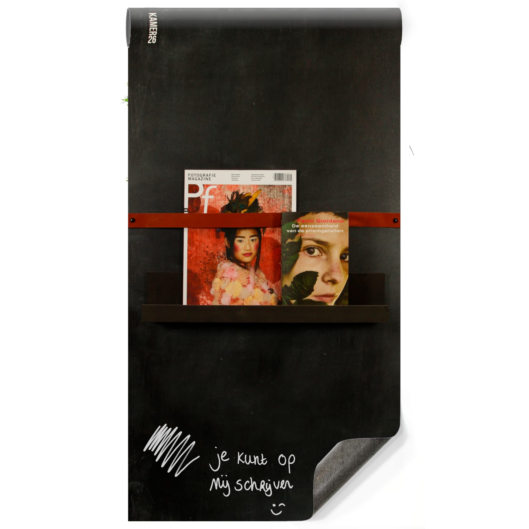Magnetisch krijtbehang - luxe oudzwart