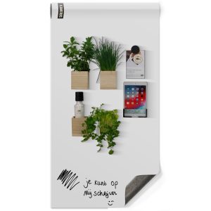 Magnetisch krijtbehang - luxe wit